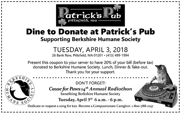 Patricks Pub Dine to Donate coupon Patricks Pub Dine to Donate coupon