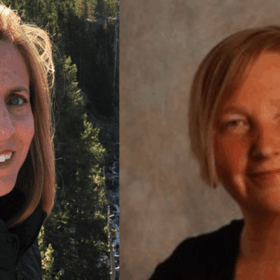 Head shots of two women.