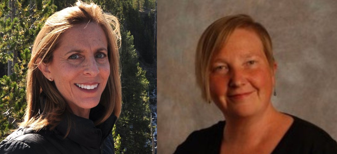 Head shots of two women.